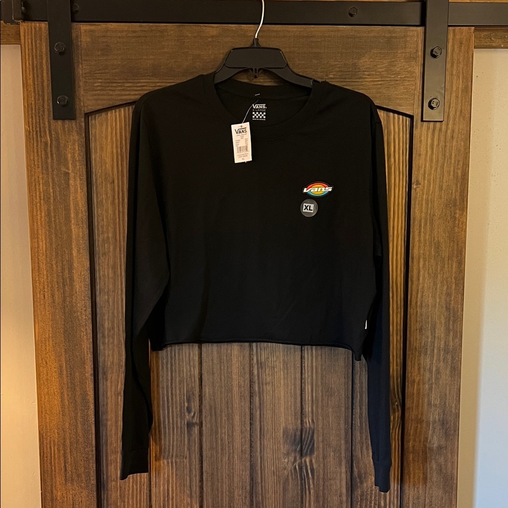 Vans Black Long Sleeve Women's Tee with Logo